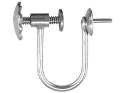 Sterling Silver Ear Screw Cup And Peg 4mm, Round Wire