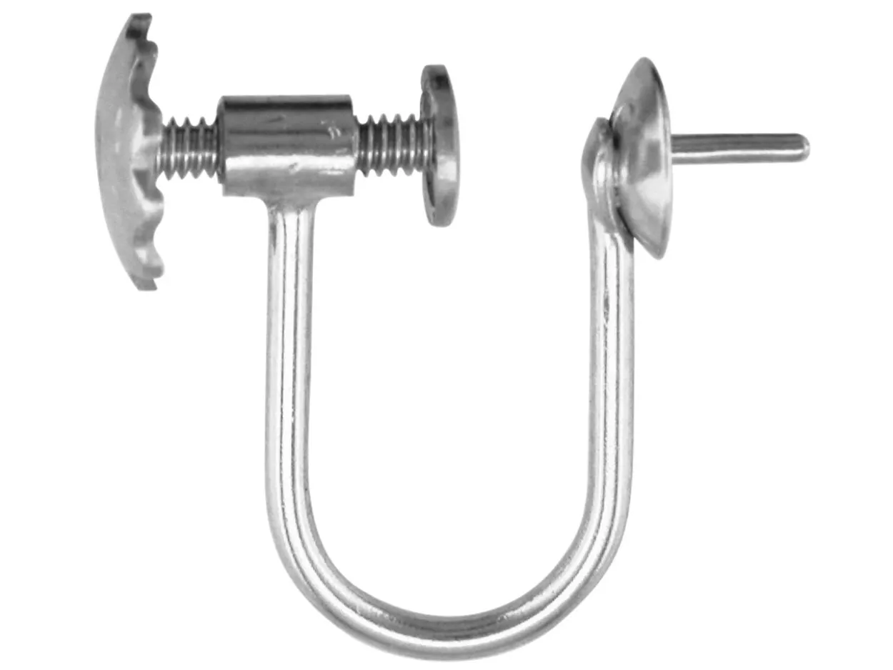 Sterling Silver Ear Screw Cup And Peg 4mm, Round Wire