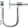 Sterling Silver Ear Screw With Drop Fitting, For Non-pierced Ear, 3mm Flat Stud With Open Ring, Sold Individually