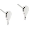Sterling Silver Ear Stud With Ring Pack of 2