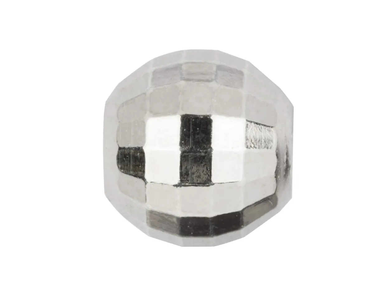 Sterling Silver Faceted Round Bead 4mm