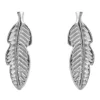 Sterling Silver Feather Design Stud Earrings