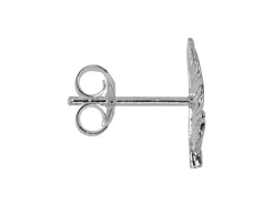 Sterling Silver Feather Design Stud Earrings