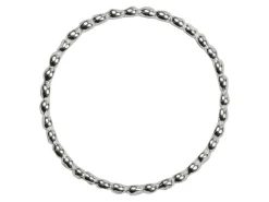 Sterling Silver Flat Beaded Ring 1.5mm Size O