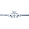 Sterling Silver Flat Ring Df8382 1.85mm Hallmarked Embossed Gents Claddagh Ring, 100% Recycled Silver