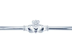 Sterling Silver Flat Ring Df8382 1.85mm Hallmarked Embossed Gents Claddagh Ring, 100% Recycled Silver