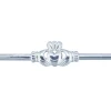 Sterling Silver Flat Ring Df8381 1.85mm Hallmarked Pierced Maids Claddagh Extra Heavy, 100% Recycled Silver