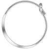 Sterling Silver Flattened Hoop Earrings 15mm Pack of 6