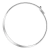 Sterling Silver Flattened Hoop Earrings 25mm Pack of 6