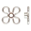 Sterling Silver Flower Connector 7.5mm With 2mm Bezel