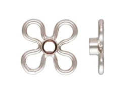 Sterling Silver Flower Connector 7.5mm With 2mm Bezel