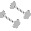 Sterling Silver Flower Labret Stud Earrings