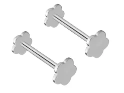 Sterling Silver Flower Labret Stud Earrings
