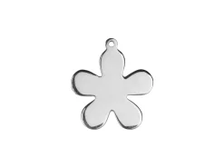 Sterling Silver Flower 15mm Stamping Blank Pack of 3
