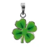 Sterling Silver Four Leaf Clover Enamel Pendant