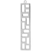 Sterling Silver Geometric Rectangle Bar 45 X 9mm