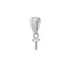 Sterling Silver Grooved Bail With 3mm Thread Cup