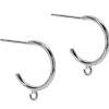 Sterling Silver Half Hoop And Ring Earrings Pack of 2, 100% Recycled Silver