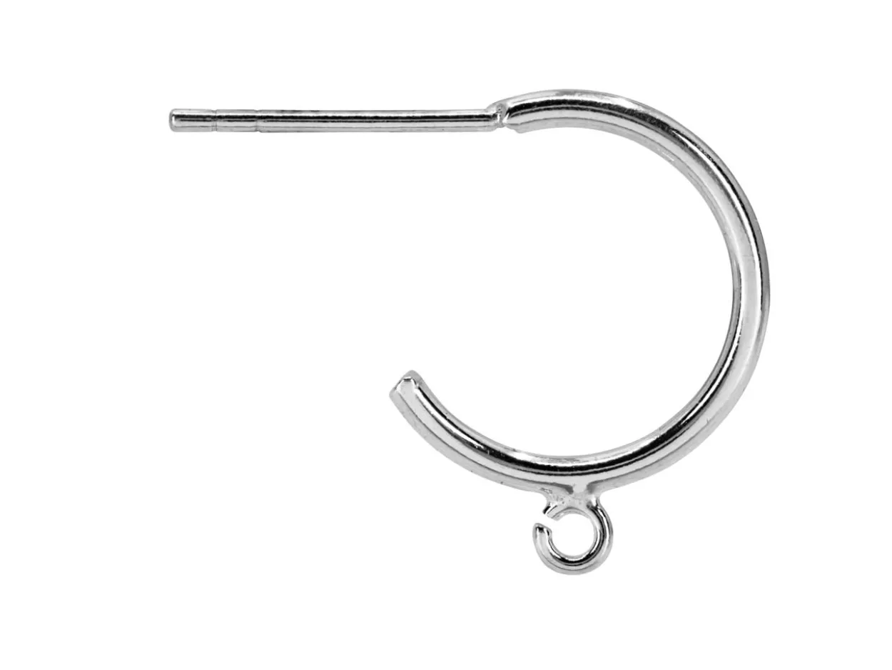 Sterling Silver Half Hoop And Ring Earrings Pack of 2, 100% Recycled Silver