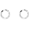 Sterling Silver Hammered Design Stud Earrings