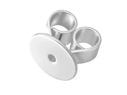 Sterling Silver Heartback Scroll Medium Pack of 6