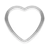 Sterling Silver Heart Connector Charms 10mm Pack of 10