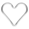 Sterling Silver Heart Connector Charms 15mm Pack of 5
