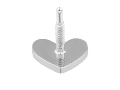 Sterling Silver Heart Labret Post 4mm