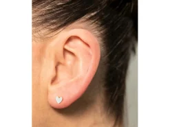 Sterling Silver Heart Labret Post 4mm