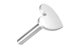 Sterling Silver Heart Labret Tube 4.5mm