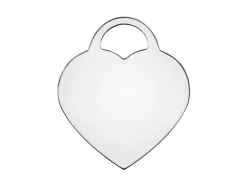Sterling Silver Heart Lock 16mm Stamping Blank