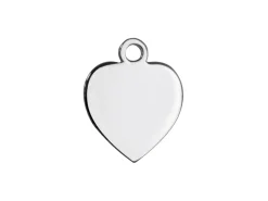 Sterling Silver Heart 10mm Stamping Blank Pack of 5