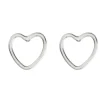 Sterling Silver Heart Outline Stud Earrings