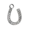 Sterling Silver Horse Shoe Stone Set 12mm