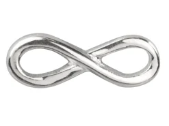 Sterling Silver Infinity Connector Pack of 5 13mm
