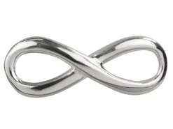 Sterling Silver Infinity Connector Pack of 5 16mm