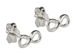 Sterling Silver Infinity Stud Earrings