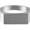 Sterling Silver Initial Rectangular Ring 13x6mm Hallmarked Head Depth 0.9mm Size K, 100% Recycled Silver