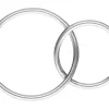 Sterling Silver Interlocking Rings 16mm And 12mm