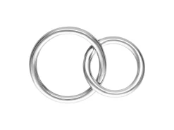 Sterling Silver Interlocking Rings 10mm And 8mm