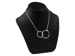 Sterling Silver Interlocking Rings 10mm And 8mm