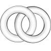 Sterling Silver 2 Interlocking Rings 20mm Stamping Blank