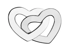 Sterling Silver Interlocking Hearts 22mm Stamping Blank