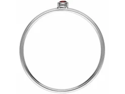 Sterling Silver July Birthstone Stacking Ring 2mm Ruby Cubic Zirconia