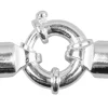 Sterling Silver Jumbo Bolt Ring 14.5mm, 2 End Caps Plain Finish