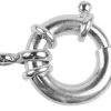 Sterling Silver Jumbo Bolt Ring 18mm, V3, 1 Moveable Double Ring, Stamped 925