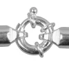 Sterling Silver Jumbo Bolt Ring 12mm, 2 End Caps Plain Finish