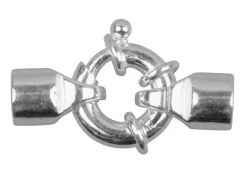 Sterling Silver Jumbo Bolt Ring 12mm, 2 End Caps Plain Finish