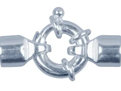 Sterling Silver Jumbo Bolt Ring 12mm, 2 End Caps Plain Finish