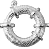 Sterling Silver Jumbo Bolt Ring 19mm, 2 Figure Of 8 Jump Rings Textured Finish